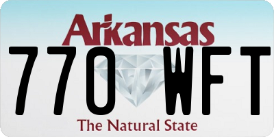 AR license plate 770WFT