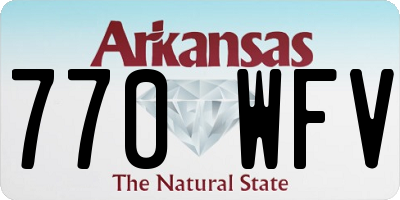 AR license plate 770WFV