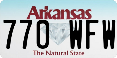 AR license plate 770WFW
