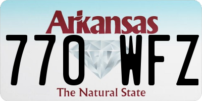 AR license plate 770WFZ