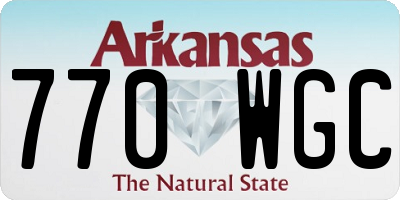 AR license plate 770WGC