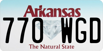 AR license plate 770WGD