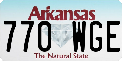 AR license plate 770WGE