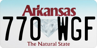AR license plate 770WGF
