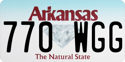 AR license plate 770WGG