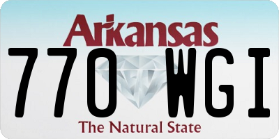 AR license plate 770WGI