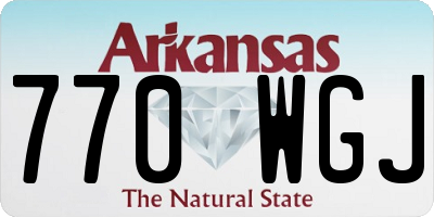 AR license plate 770WGJ