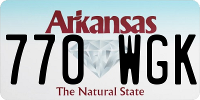 AR license plate 770WGK