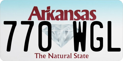 AR license plate 770WGL
