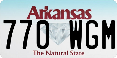 AR license plate 770WGM