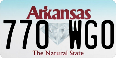 AR license plate 770WGO