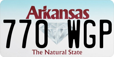 AR license plate 770WGP