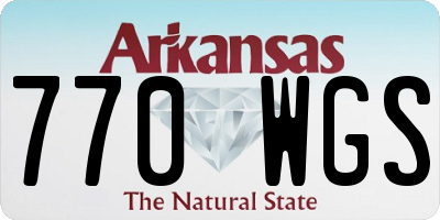 AR license plate 770WGS