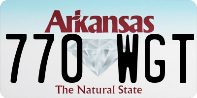 AR license plate 770WGT