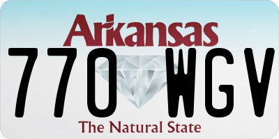 AR license plate 770WGV