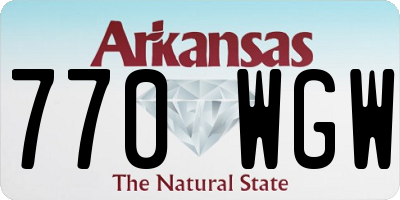 AR license plate 770WGW