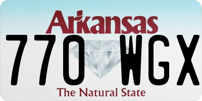 AR license plate 770WGX