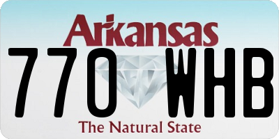 AR license plate 770WHB