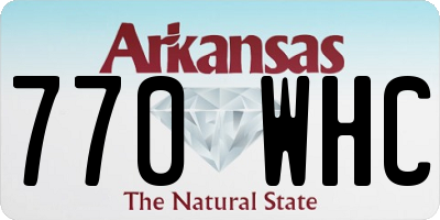 AR license plate 770WHC