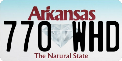 AR license plate 770WHD