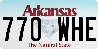 AR license plate 770WHE