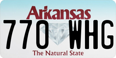 AR license plate 770WHG