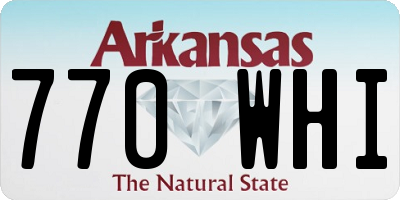 AR license plate 770WHI