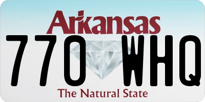 AR license plate 770WHQ