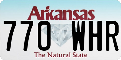 AR license plate 770WHR