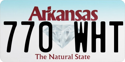 AR license plate 770WHT