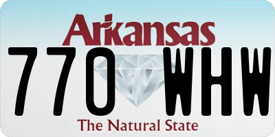 AR license plate 770WHW