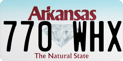 AR license plate 770WHX