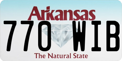 AR license plate 770WIB