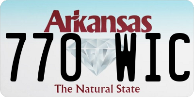 AR license plate 770WIC
