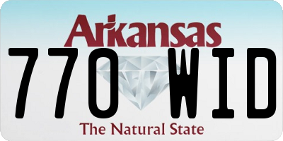 AR license plate 770WID
