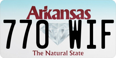 AR license plate 770WIF