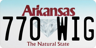 AR license plate 770WIG