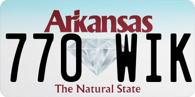 AR license plate 770WIK