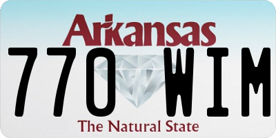 AR license plate 770WIM
