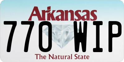 AR license plate 770WIP