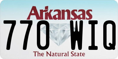 AR license plate 770WIQ