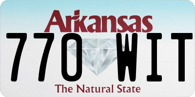 AR license plate 770WIT