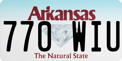 AR license plate 770WIU