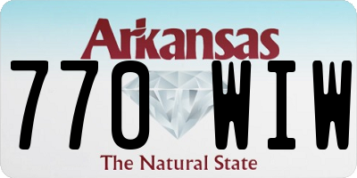 AR license plate 770WIW