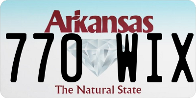 AR license plate 770WIX
