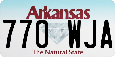 AR license plate 770WJA