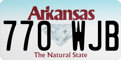 AR license plate 770WJB