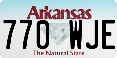 AR license plate 770WJE