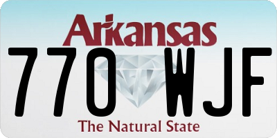 AR license plate 770WJF
