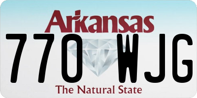 AR license plate 770WJG